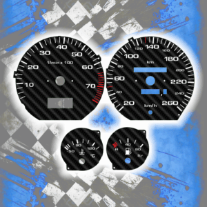 Tachoscheiben DEIN-TACHO.DE für Audi 100 200 C4 Carbon Style