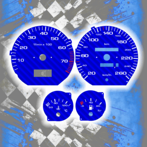 Tachoscheiben für AUDI 100 200 C4 - CARBON STYLE 9 Tachoscheiben DEIN-TACHO.DE für Audi 100 200 C4 Carbon Style