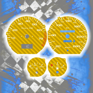 Tachoscheiben für AUDI 100 200 C4 - CARBON STYLE 10 Tachoscheiben DEIN-TACHO.DE für Audi 100 200 C4 Carbon Style