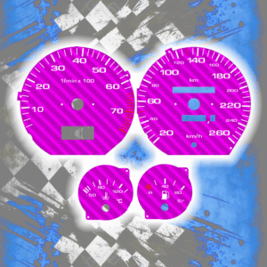 Tachoscheiben für AUDI 100 200 C4 - CARBON STYLE 12 Tachoscheiben DEIN-TACHO.DE für Audi 100 200 C4 Carbon Style