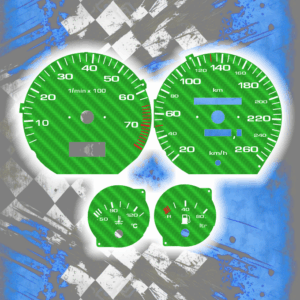 Tachoscheiben für AUDI 100 200 C4 - CARBON STYLE 13 Tachoscheiben DEIN-TACHO.DE für Audi 100 200 C4 Carbon Style