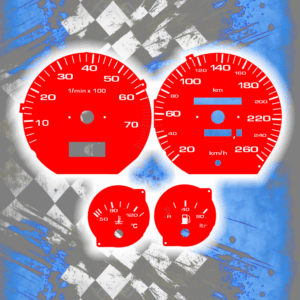 Tachoscheiben DEIN-TACHO.DE für Audi 100 200 C4 One Color Style