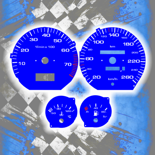 Tachoscheiben DEIN-TACHO.DE für Audi 100 200 C4 One Color Style
