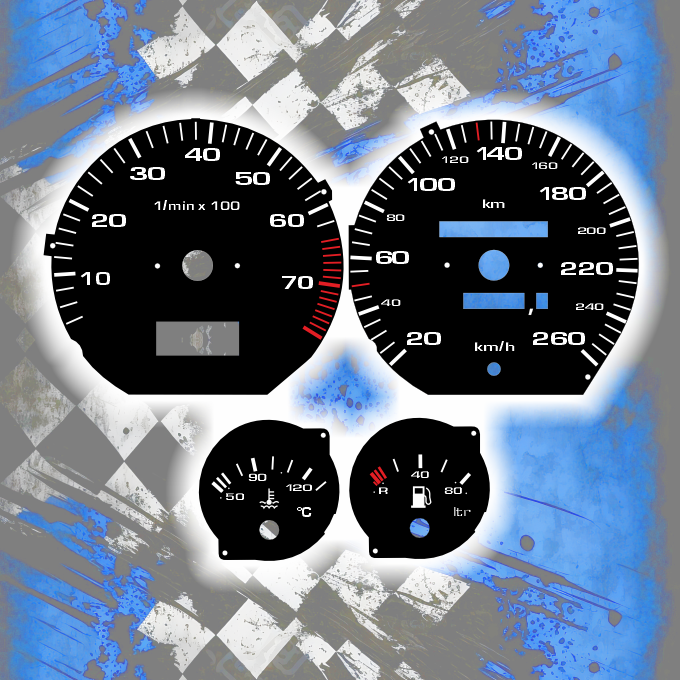Tachoscheiben DEIN-TACHO.DE für Audi 100 200 C4 Original Style