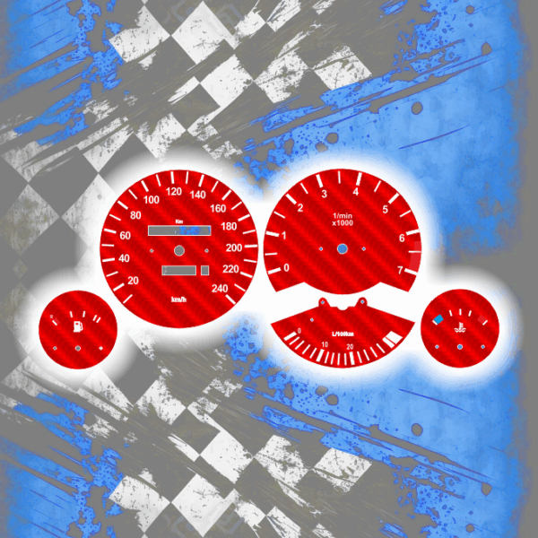 Tachoscheiben DEIN-TACHO.DE für BMW E30 Carbon Style