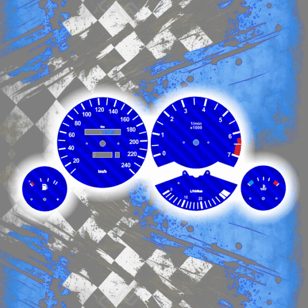 Tachoscheiben DEIN-TACHO.DE für BMW E30 Carbon Style