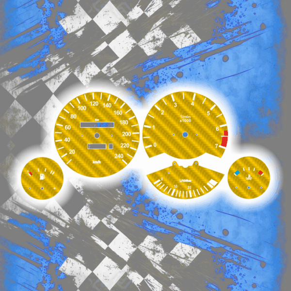 Tachoscheiben DEIN-TACHO.DE für BMW E30 Carbon Style