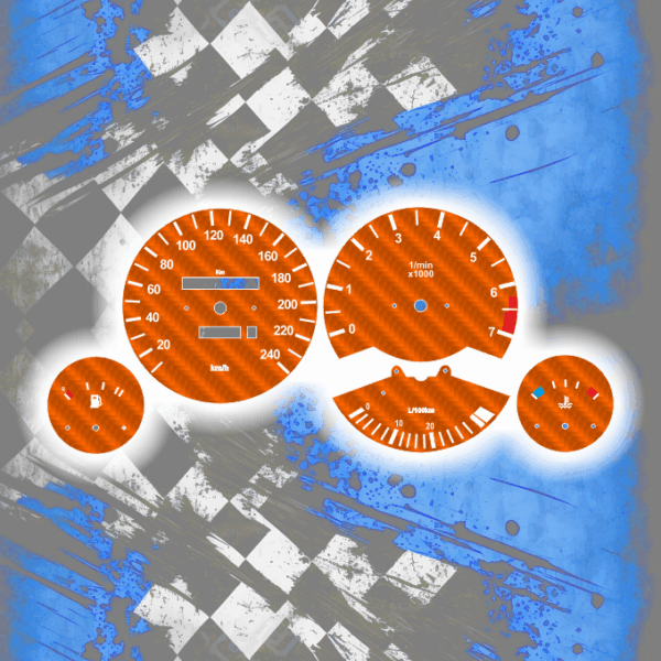 Tachoscheiben DEIN-TACHO.DE für BMW E30 Carbon Style