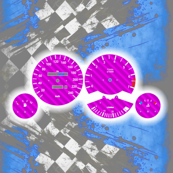 Tachoscheiben DEIN-TACHO.DE für BMW E30 Carbon Style