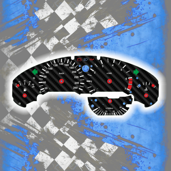 Tachoscheiben DEIN-TACHO.DE für BMW E36 Z3 Compact Carbon Style