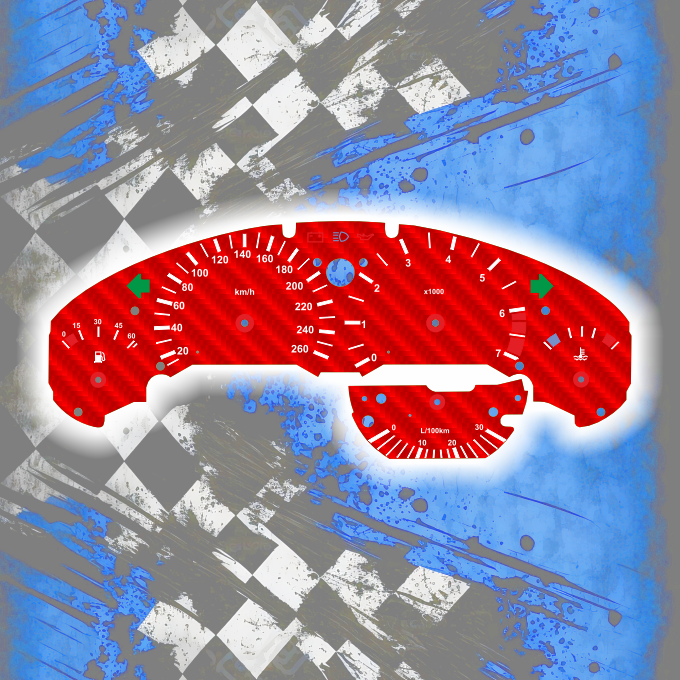 Tachoscheiben DEIN-TACHO.DE für BMW E36 Z3 Compact Carbon Style