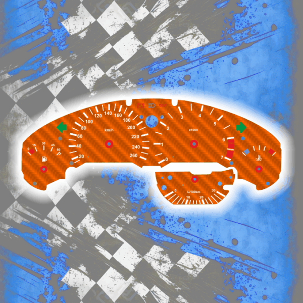 Tachoscheiben DEIN-TACHO.DE für BMW E36 Z3 Compact Carbon Style