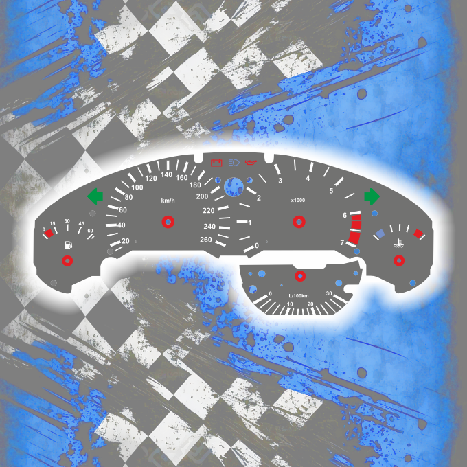 Tachoscheiben DEIN-TACHO.DE für BMW E36 Z3 Compact One Color Style