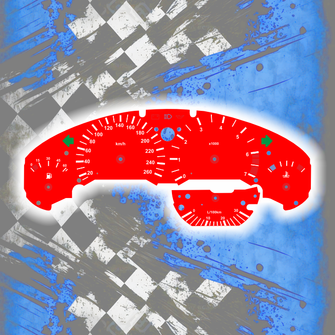 Tachoscheiben DEIN-TACHO.DE für BMW E36 Z3 Compact One Color Style