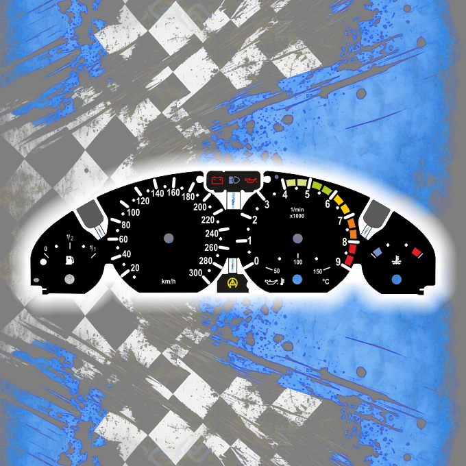 Tachoscheiben DEIN-TACHO.DE für BMW E46 M3 Display Colored