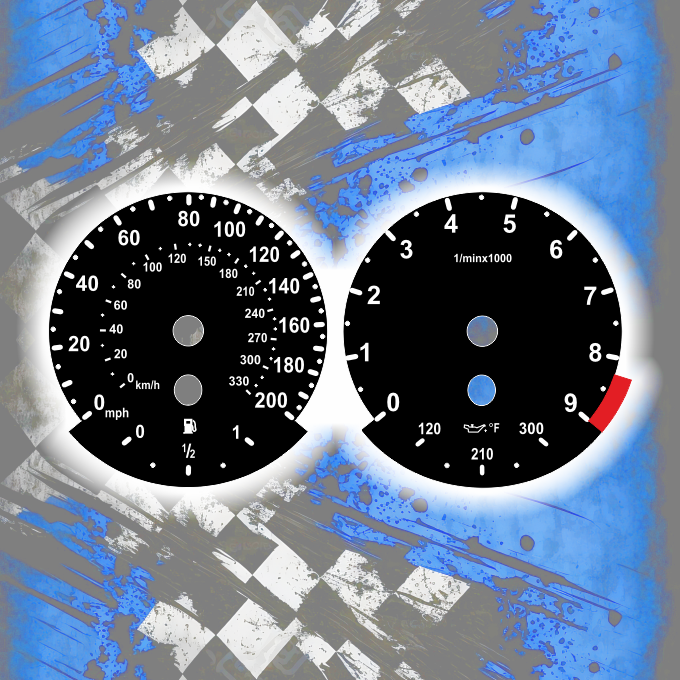 Tachoscheiben DEIN-TACHO.DE für BMW MPH M3 E6X E7X E9X Original Style