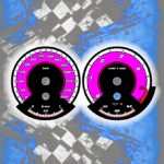 Tachoscheiben DEIN-TACHO.DE für BMW E6X E7X E9X NEW FACE MAGENTA