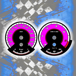Tachoscheiben DEIN-TACHO.DE für BMW E6X E7X E9X NEW FACE MAGENTA