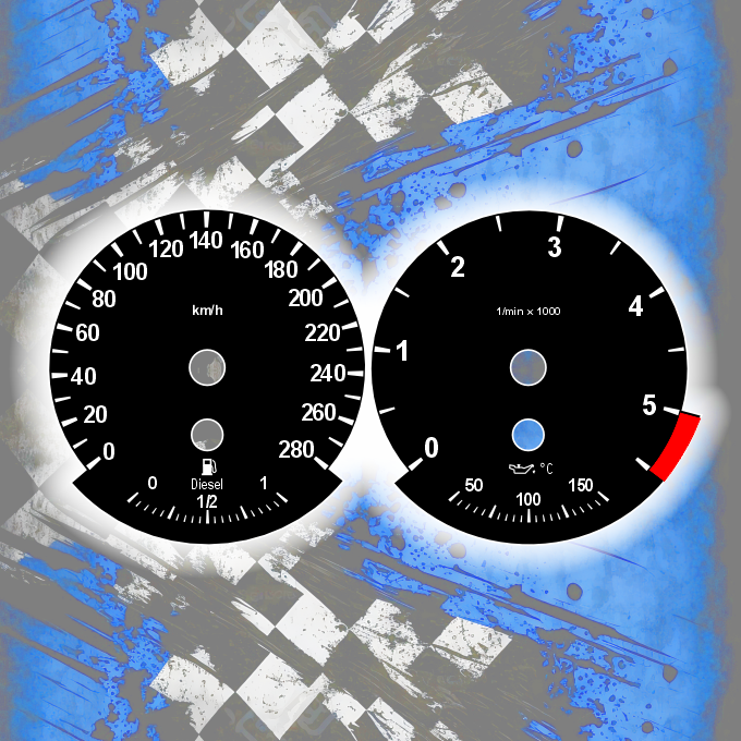 Tachoscheiben DEIN-TACHO.DE für BMW E6X E7X E9X ORIGINAL STYLE