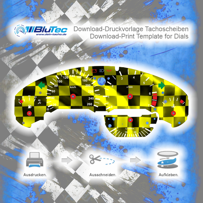 Digitale Tachofolien zum Download für den BMW E36 Racing