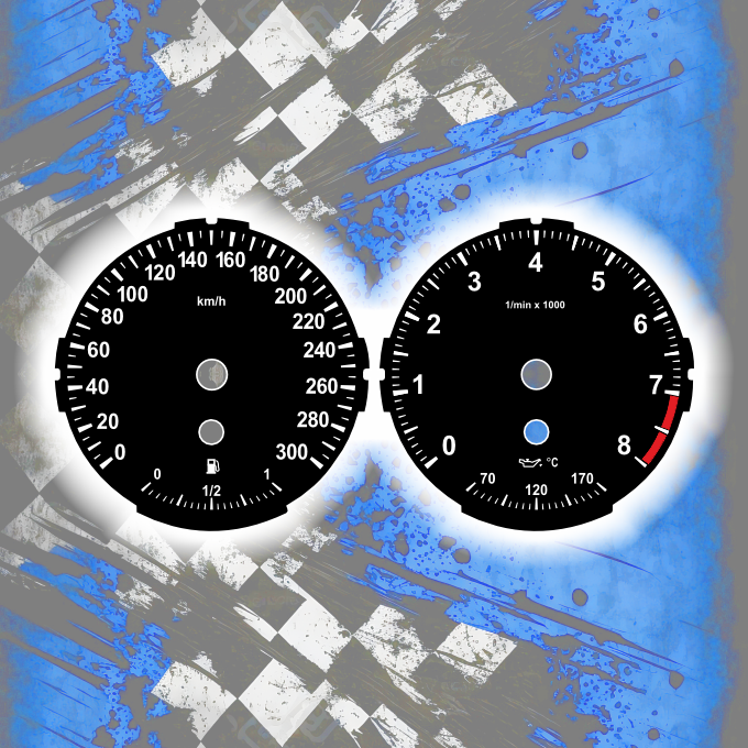 Tachoscheiben DEIN-TACHO.DE für BMW E6x E7x E9x Original Style