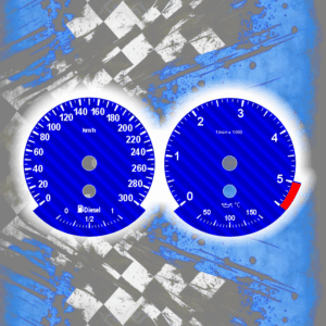 Tachoscheiben DEIN-TACHO.DE für BMW E6x E7x E9x Carbon Style