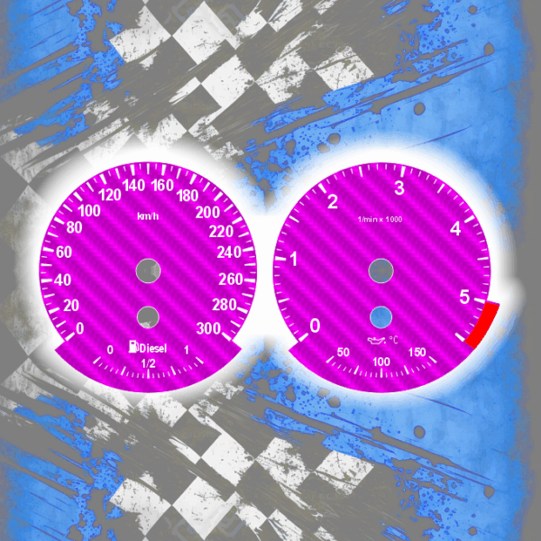 Tachoscheiben DEIN-TACHO.DE für BMW E6x E7x E9x Carbon Style