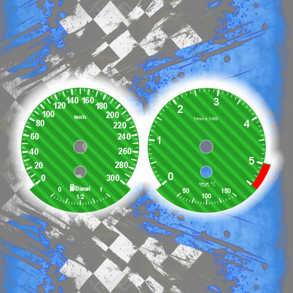 Tachoscheiben DEIN-TACHO.DE für BMW E6x E7x E9x Carbon Style