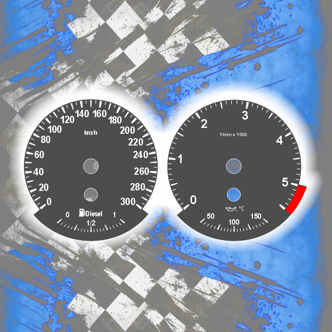 Tachoscheiben DEIN-TACHO.DE für BMW E6x E7x E9x One Color Style