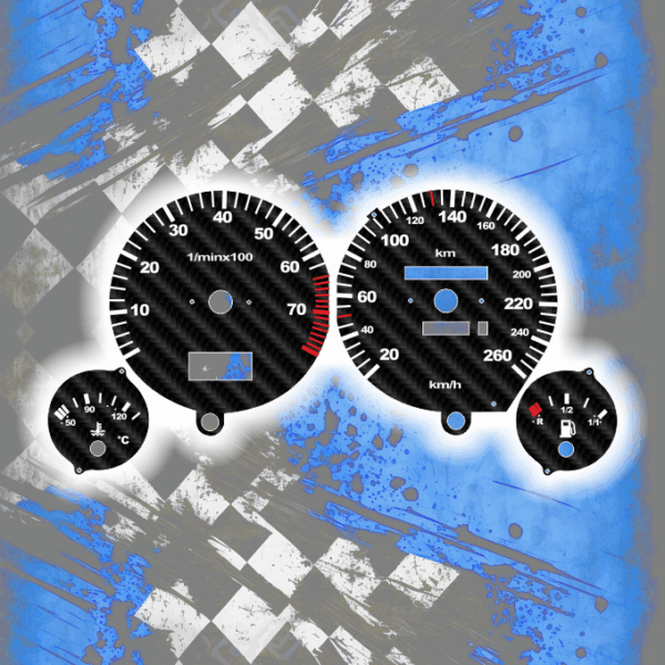 DEIN-TACHO-DE-AUDI-80-90-B4-260-BENZIN-CE01 Tachoscheiben DEIN-TACHO.DE für Audi 80 90 B3 B4 Carbon Style