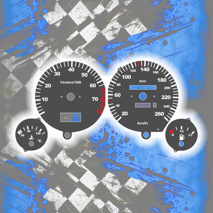 Tachoscheiben DEIN-TACHO.DE für Audi 80 90 B3 B4 One Color Style