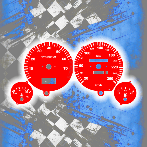 Tachoscheiben DEIN-TACHO.DE für Audi 80 90 B3 B4 One Color Style
