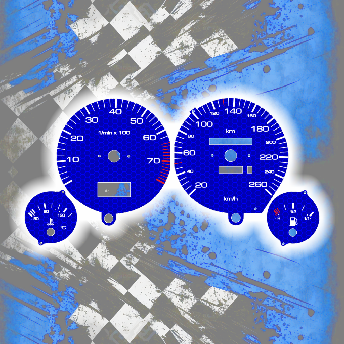 Tachoscheiben DEIN-TACHO.DE für Audi 80 90 B3 B4 Hexagon Style