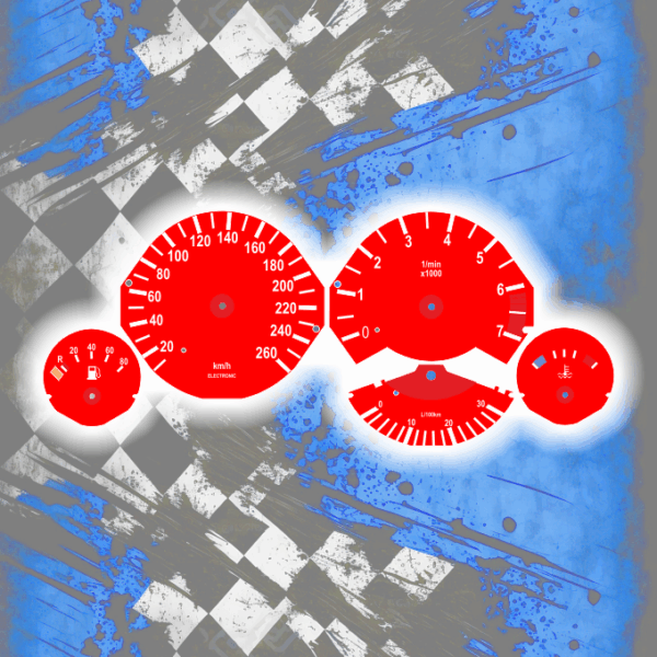 Tachoscheiben DEIN-TACHO.DE für BMW E34 One Color Style