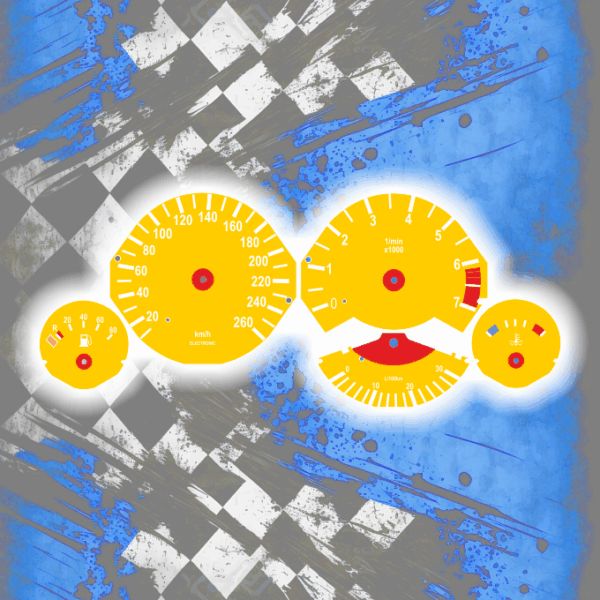 Tachoscheiben DEIN-TACHO.DE für BMW E34 One Color Style