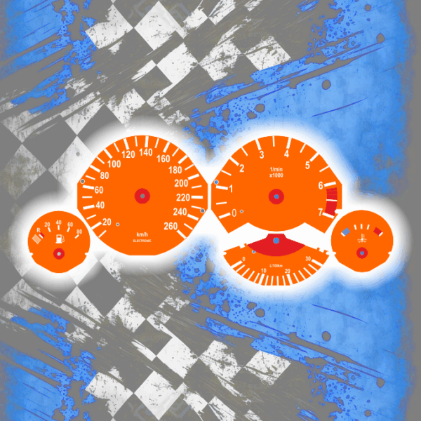 Tachoscheiben DEIN-TACHO.DE für BMW E34 One Color Style