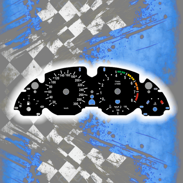 DEIN-TACHO-DE-BMW-E39-300-8000-M5-DC Tachoscheiben für BMW E38 E39 E53 M5 Display Colored