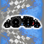 Tachoscheiben für BMW E38 E39 E53 Alp Black 330kmh