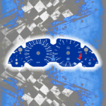Tachoscheiben für BMW E38 E39 E53 Alp Blue 330kmh