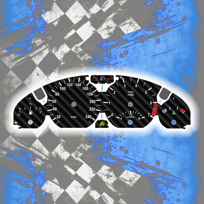 Tachoscheiben DEIN-TACHO.DE für BMW E46 Carbon Style