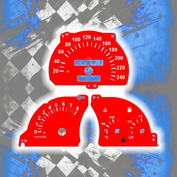 Letronix Plasma Speedometer Dials For Opel Astra F & Vectra A – 20-240 Km/h, Custom Glow Dash