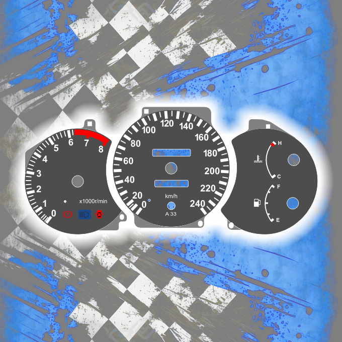 Tachoscheiben DEIN-TACHO.DE für den Toyota Celica One Color Style