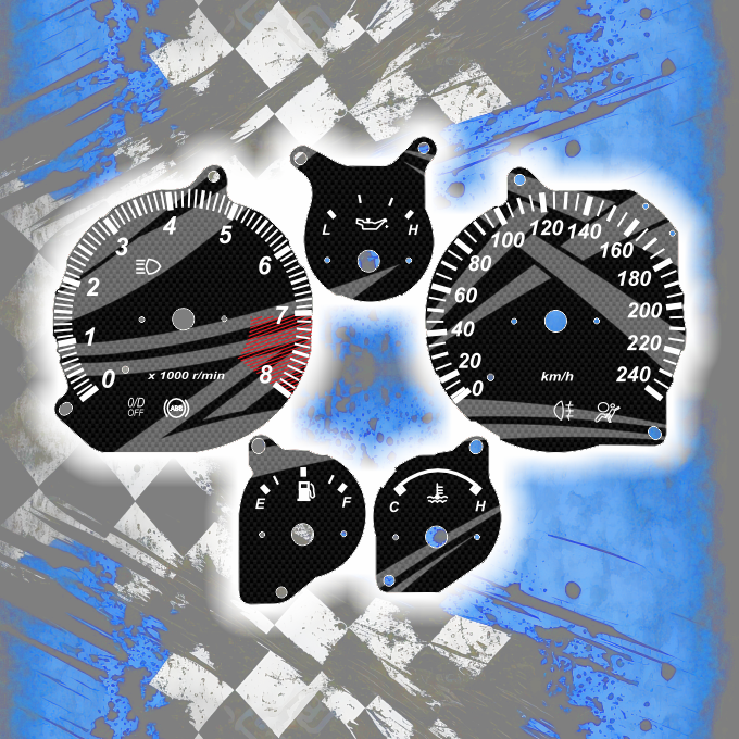 Tachoscheiben DEIN-TACHO.DE für den Mazda MX 5 NB Zigg Edition