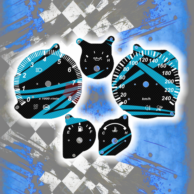 Tachoscheiben DEIN-TACHO.DE für den Mazda MX 5 NB Zigg Edition